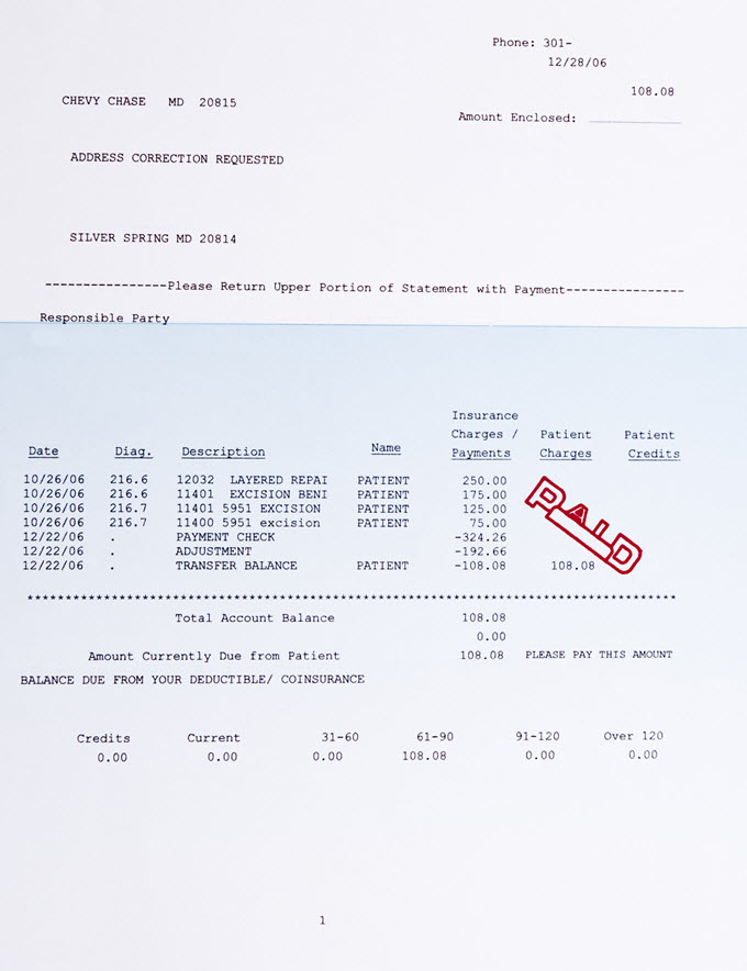 Medical Bill.