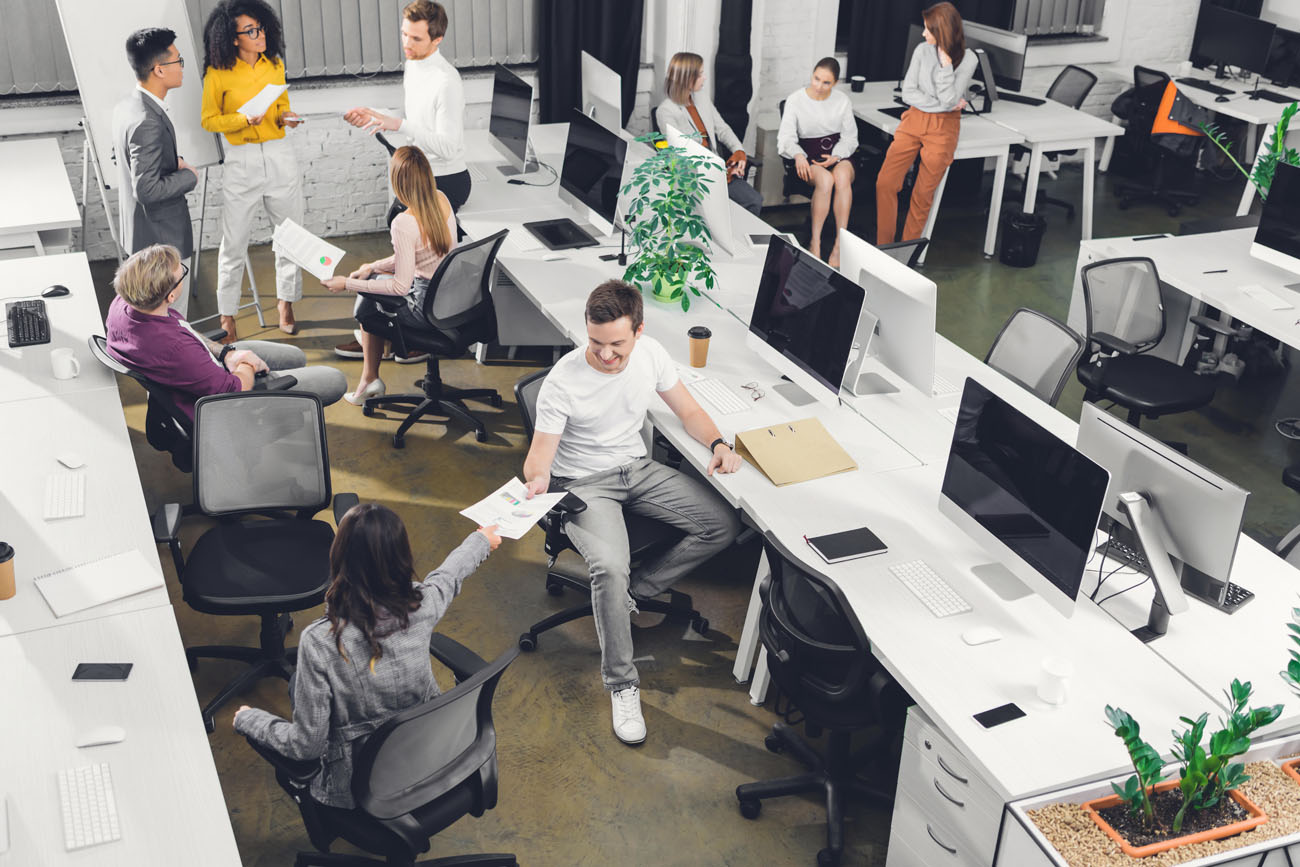 People working in an office.