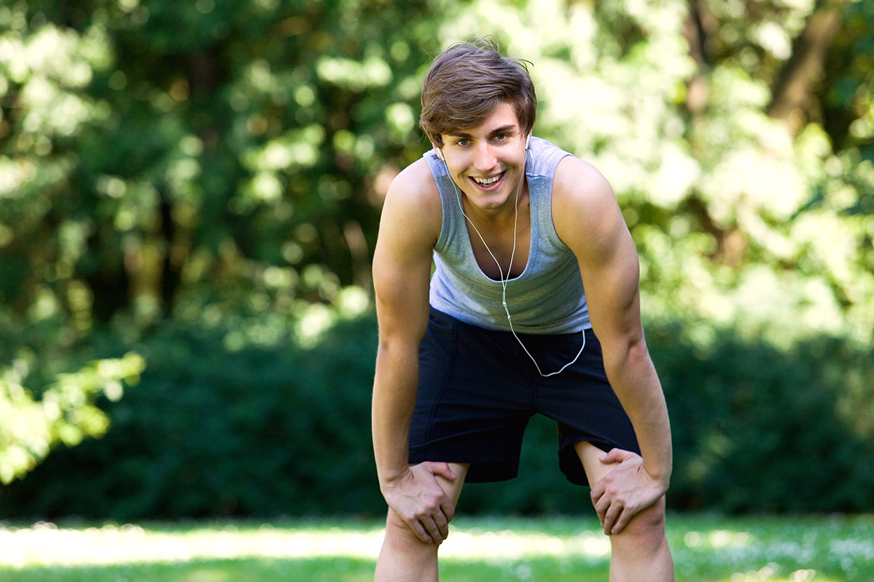 Healthy man smiling