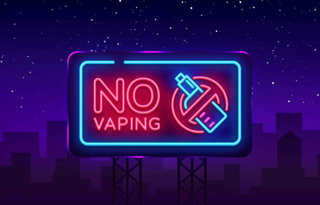 Stop vaping sign