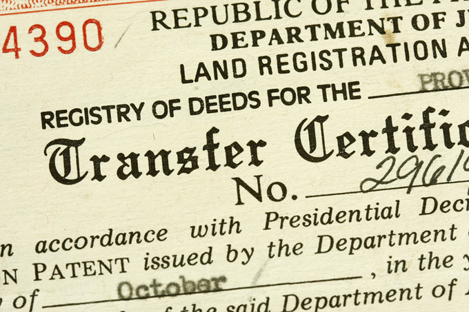 Real Estate Transfer Certificate.