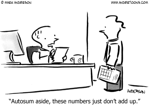 Autosum Cartoon.