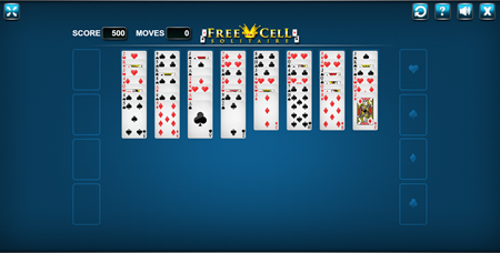 Freecell Solitaire Card Game.