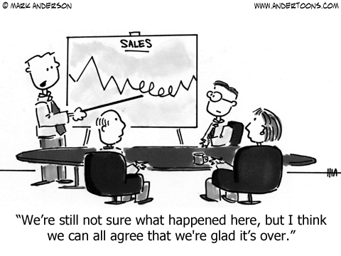 Weird Sales Chart Cartoon.