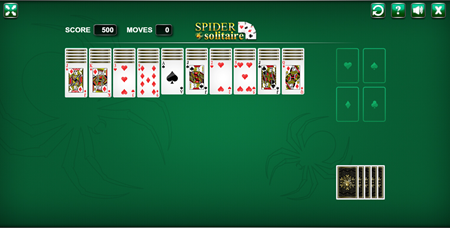 Spider Solitaire Card Game.