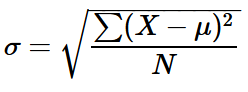 Standard deviation formula