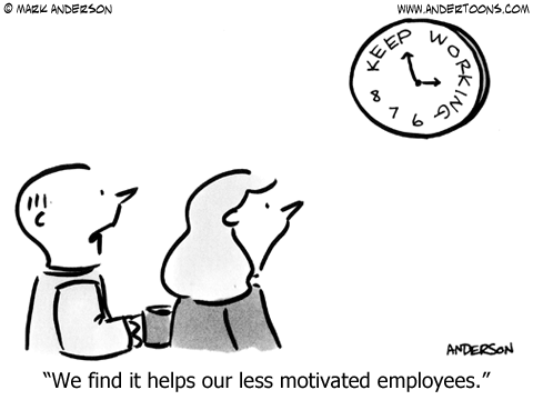 Time for Work Cartoon.